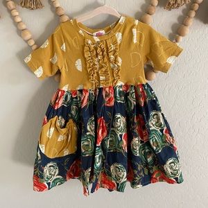 Bizzy Bean Floral Dress with Pocket